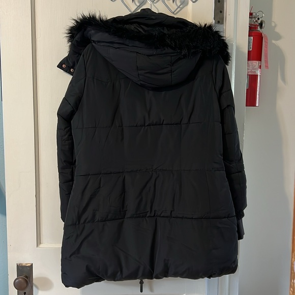 Xoxo Vegan Fur Trimmed Winter Coat - Picture 8 of 14